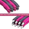 Weighted-Hula-HoopWeighted-Hula-Hoops-for-Adults-Gymnastics-Hoop-with-Foam-Adjustable-Weight-for-Adults-Fitness-Sports-Home-Abdominal-Shaping-PinkGrey Weighted Hula Hoop,Weighted Hula Hoops for Adults, Gymnastics Hoop with Foam, Adjustable Weight, for Adults Fitness…