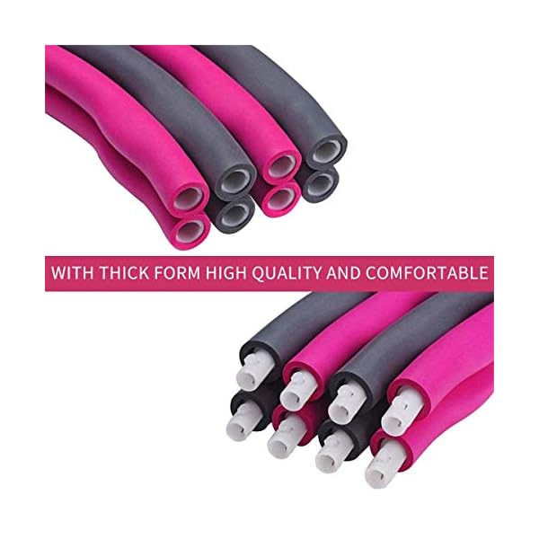 Weighted-Hula-HoopWeighted-Hula-Hoops-for-Adults-Gymnastics-Hoop-with-Foam-Adjustable-Weight-for-Adults-Fitness-Sports-Home-Abdominal-Shaping-PinkGrey Weighted Hula Hoop,Weighted Hula Hoops for Adults, Gymnastics Hoop with Foam, Adjustable Weight, for Adults Fitness…