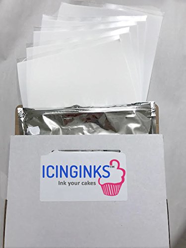 Icinginks 24 Frosting Sheets 8.5” X 11”, Icing Sheets for Cake Toppers, Cookies & Décor, A4 Very White Edible Paper, Cake Edible Paper for Birthdays, Parties, Edible Sugar Sheets for Printers - Thumbnail 3