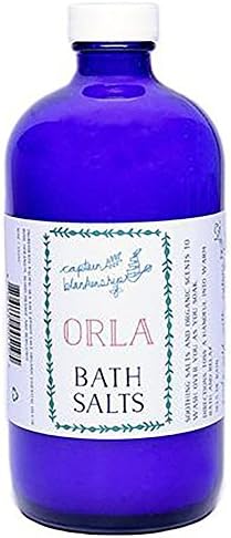 Captain Blankenship Orla Mood Lifting Bath Salts, Citrus Epsom Salt Bath Soak with Sea Salt and Magnesium, 16oz Glass Bottle, 1 Count