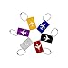 LAOZHOU Travel Suitcase Luggage Tag , Aluminum Luggage Tag,Travel ID Bag Tag Airlines Baggage Labels ，Hanging Metal Ring，Various Colors Pack of 6