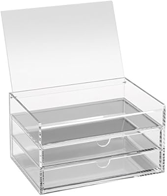 Osco Acrylic 3 Drawer Chest With Flip Up Lid Amazon Co Uk Office