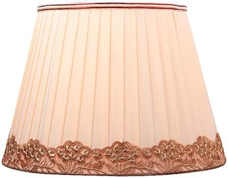 Silk Pleated Lampshade, Bedside Table Lamp Cover for Woman Replacement Lampshade Desk Lamp Rustic Living Room Cafe Floor Lamp Shade,Brown [Energy Class A]