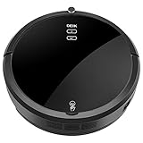 Deik Robot Vacuum Cleaner, Robotic Vacuum Cleaner with Smart Mopping and Water Tank, Self-charging & Drop-sensing Technology, High Suction and HEPA Style Filter for Pet Fur and Allergens