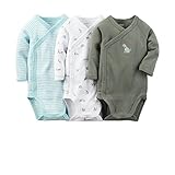 Carter's Baby Boys' 3 Pack Side Snap Bodysuits (Baby)