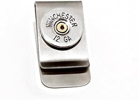 Stainless Steel Bullet Money Clip - 12 gauge Silver Recycled Shotgun Shell Ammo Rustic Men's Gift