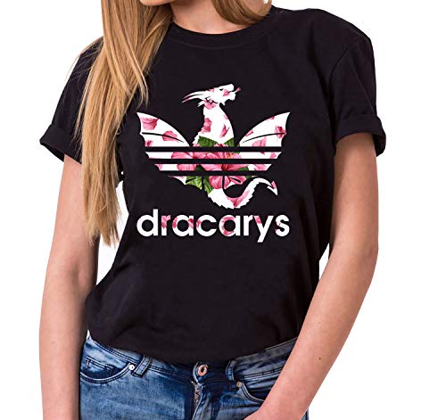 Dracarys-Nahia-T-Shirt-Damen-Targaryen-Thrones-Game-of-stark-Lannister-Baratheon-Daenerys-Khaleesi-tv-blu-ray-DVD