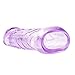 NewMagic® Condom Extender Crystal Soft Silicone Penis Extender Enlarger Sleeve Condom Sexual Delay Ejaculation Toy for Men (Lengthen 2.5-3.0inch) - Purple Color
