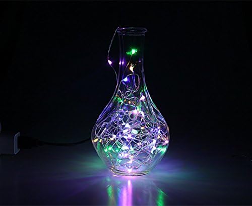 LEDLuces 5M/16.5ft 50 LEDs String Lights, USB Powered Low Voltage Waterproof Flexible Fairy Lights For Indoor Outdoor Decoration - Silver Wire(RGB)