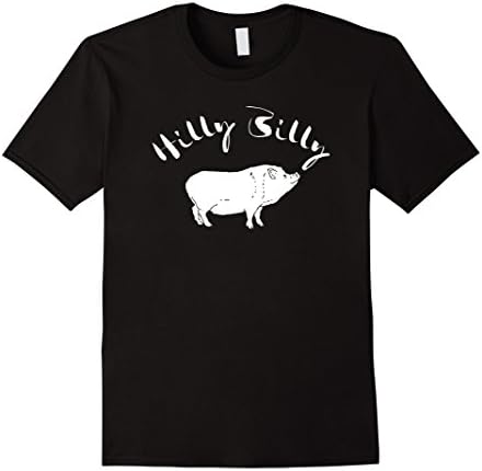 Mens Funny Pig Farmer Hilly Billy Swine Bacon T-Shirt XL Black