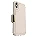 OTTERBOX STRADA SERIES Case for iPhone Xs & iPhone X - Retail Packaging - SOFT OPAL (PALE BEIGE/PALE BEIGE LEATHER)