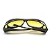 Huayang Unisex HD Night Driving Glasses Vision Care Eyes Protect Wrap Around Sunglasses Yellow