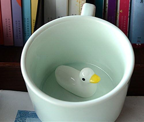 Funny Ceramic 3D Animal Mug Morning Coffee Tea Cup For Men And Women Diy For Decoration Novelty And Gift Frienship Friends 230ml (duck)