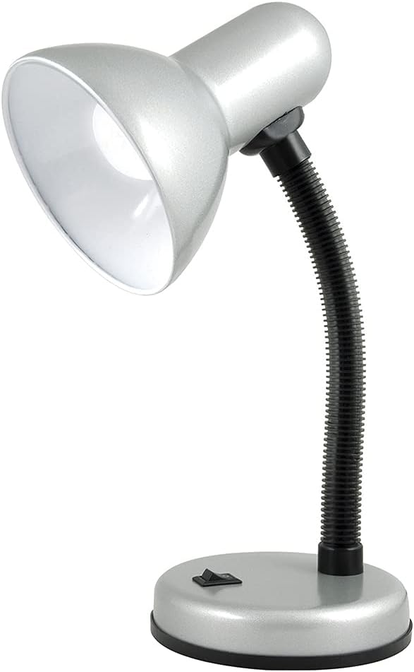 Homelife Classic 35W Flexi Desk Lamp L958SV Strato Silver UK Plug