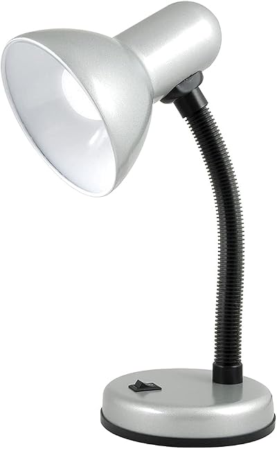 Homelife Classic 35W Flexi Desk Lamp L958SV Strato Silver UK Plug