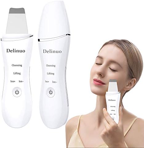 Delinuo Water Peeling, Ultrasonic Peeling, Ultrasonic Facial Beautifying Device, Smart Peel, Pore Water Clean, Ultrasonic Vibration, Skin Care, Thermal Function, Multi-Functional Facial Beautifying Device, Micro Current, Acne, Blackheads, Exfoliation, Dirt Removal, USB Rechargeable, Japanese Instruction Manual Included (English Language Not Guaranteed)
