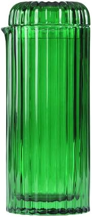 DOIY Saguaro Cactus Carafe Glass Drinks Jug Green- Water Wine Table Bar Cacti(Saguaro Carafe, Green)