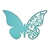 SHZONS™ 50pcs Wine Glass Cup Cards Wedding Party Table Name Place Cards Favor Decor Butterfly Laser Cut Design Table Favor Decor, Blue