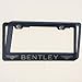 Matte Black Laser Engraved Bentley Stainless Steel USA License Plate Frame With Engraved Steel Logo Screw Cap Combo 12.25