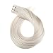 Ugeat Tape in Blonde Hair Extensions 18 Inch Platinum Blonde #60 Tape in Human Hair Extensions 50g/20pcs Human Hair Tape in Extensions 100% Human Hair Extensions Tape in