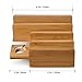 FOXWILL 5 Port Charging Station Natural Bamboo Organizer Charging Stand With Apple Watch Charger /Stand For Smart phones ,Tablets ,Camera ,And Other Electronic Devices,Sales Promotion