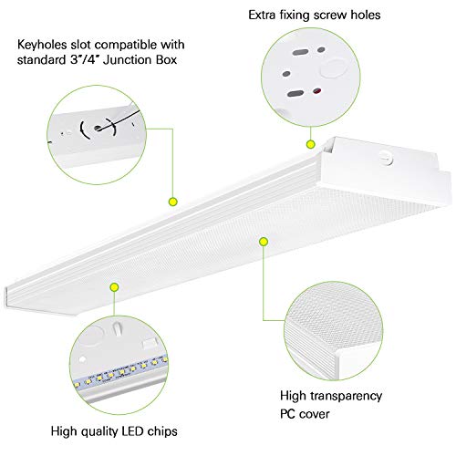4 Hykolity+Wraparound+Fluorescent+Daylight+Flushmount