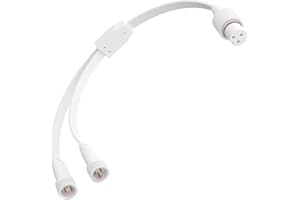 SIWBSYDD 1 Female to 2 Male Y-Splitter for Govee Permanent Outdoor Lights, Y-Shaped Extension Cable Compatible with Govee H705A H705B H705C 3 Pin Permanent Outdoor Lights