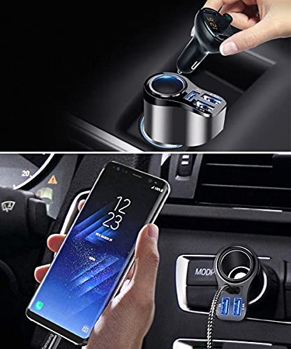 USB Car Cigarette Lighter Charger, PD3.0 Rapid Car Charger USB C Car Charger for iPhone 17/Air/16/15 Pro Max, iPad, Samsung Galaxy S25 S24, Huawei