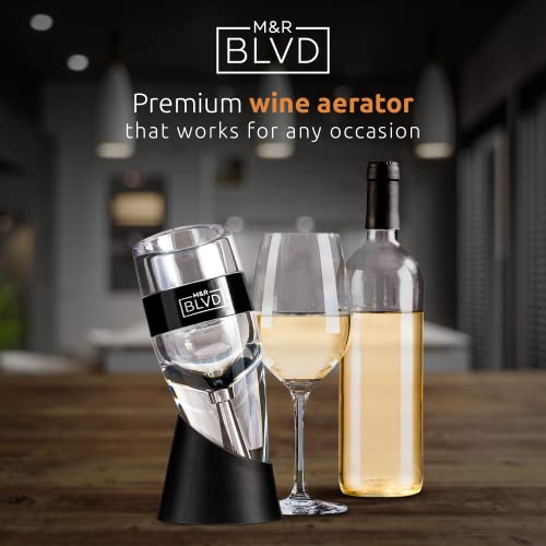 Wine Aerator with Vertical Display Stand by M&R Blvd. 100 BPA Free