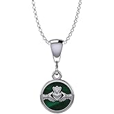 GaelSong 925 Sterling Silver Claddagh Necklace for Women with Synthetic Malachite Gemstone Love Friendship Loyalty Pendant Irish Jewelry for Mother 18"