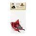 Zucker - Hat Feather Trims - Roaring 20s Flapper Style Feather Pick - Costume - Cosplay - Millinery - Floral Arrangements - Black/Natural/Red - Pheasant Hackle Feather