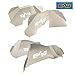EAG Front + Rear Inner Fender Liner Wells Silver Aluminum 4PCS for 07-18 Jeep Wrangler JK
