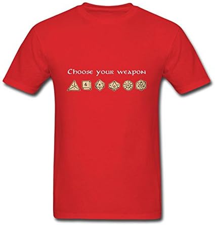 Yhdjk Men's Choose your weapon Funny T Shirt Red L