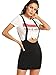 ROMWE Women's Sexy Bodycon Mini Pencil Overall Suspender Skirt Black Medium