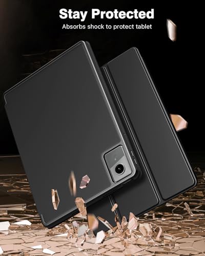 TiMOVO Cover for Lenovo Idea Tab 11 Inch 2025 TB-336ZU/336FU with Pen Holder, Slim Potential Cover with Stand and Soft TPU Back, Supports Car Wake Up / Sleep, Black