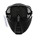 SHARPTECK Adjustable Steel Mesh Airsoft Paintball BB Gun Full Face Eyes Nose Wear Protector Safety Guard Cosplay Mask (Black)