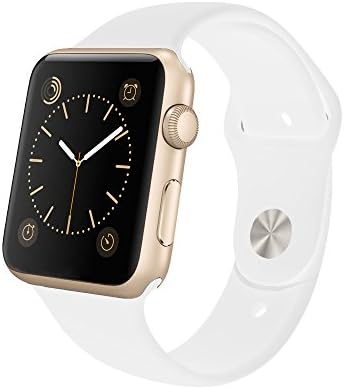 For Apple Watch Band 38mm-Soft Silicone Sport Strap Replacement Iwatch band for Iwatch Series 3, Series 2, Series 1 -Classic Sport Edition White