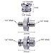 Sunmns 1/4 inch and 3/8 inch Converter Screw Adapter Mount Set for Camera/Tripod/Monopod/Ballhead/Light Stand