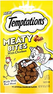 MARS PET CARE 798624 1.5 OZ TEMPTATIONS MEATY BITES CHICKEN TREATS FOR CAT