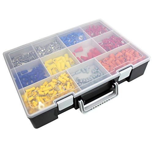 Bins & Things Plastic Organizer Box with Dividers (14.5 x 2.9 x 11 Inches) 30 Adjustable Compartments with Removable Tray for Craft Storage, Smart Parts and Hardware Organizer, Fishing Tackle Box - Thumbnail 6