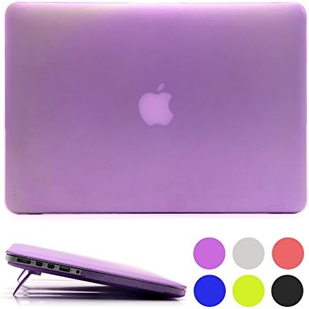 Macbook Pro 13 Retina Case with Foldable Stand, Alope [Cooling Series] Durable Elasticity Material Laptop Cover Case for Apple Macbook Pro 13 Retina Display -Model: A1502 &amp; A1425 (Purple)