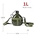 BlueSunshine Military Style Canteen, 1/1.5/2/2.5/3L Full Military Aluminium Water Canteen Reinforced Nylon Belt Holster-Portable Hiking Camping Outdoor Water/Wine Bottles (Army Green)