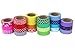 Washi Tape Japanese Decorative 22 Roll Set, 15mm by 10m, approx. 5/8 inch x 33 feet, 10 Bright Solids, 12 Vibrant Prints, Fun for Scrapbooking, Journaling, Cards, Arts & Crafts by Scraft Artise