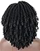 Kalyss 8 Inches Black Premium Synthetic Braidable Weaving Cuban Twist Hair Braids Wig Afro Kinky Braiding Twists Hair Wigs for Black Women,150% Density Full Thickness
