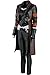 Wecos Halloween Costume Women Cosplay Uniform Coat Pants Medium Black