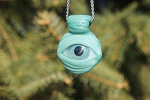 Monster Green Galaxy Glass Eyeball Pendant