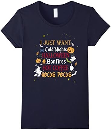 Womens halloween costumes ideas tshirt I just want cold nights Hall Large Navy