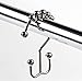 nikkouware Shower Curtain Hooks Stainless Steel Set of 12 - Dual Polished Chrome Rings - Hangs Both Shower Curtain and Liner - Sturdy Easy Slide on Long Tension or Curved ​​​​​​​Bathroom Shower Rod