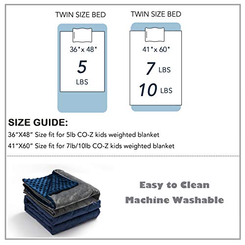 COZ Duvet Cover for Weighted Blankets Plush Minky Dot Fabric TwoWay Hidden YKK Zipper Closure