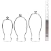 fidget pencil 3 Pack 8 Inch Lamp Harp Holder for Table and Floor Lamps (Chrome Polished)